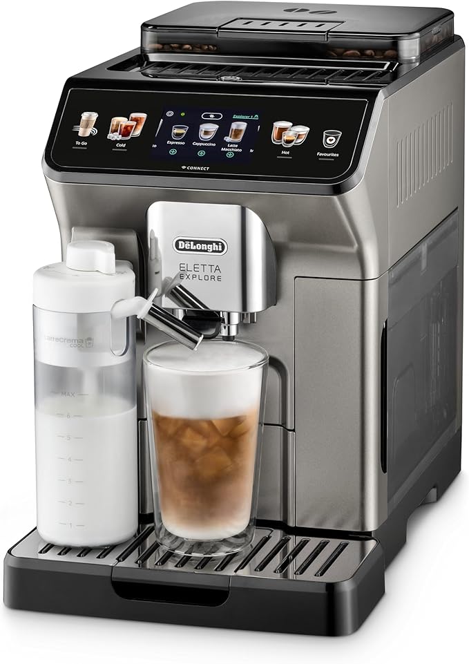 De'Longhi ECAM450.86.T Eletta Explore Cold Brew, 1450 Watt - Silver