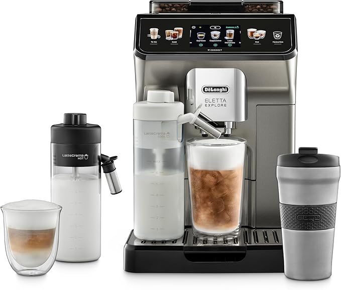 De'Longhi ECAM450.86.T Eletta Explore Cold Brew, 1450 Watt - Silver