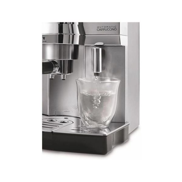 Delonghi Pump Espresso Coffee Machine, 15 Bar, Silver - EC 850.M